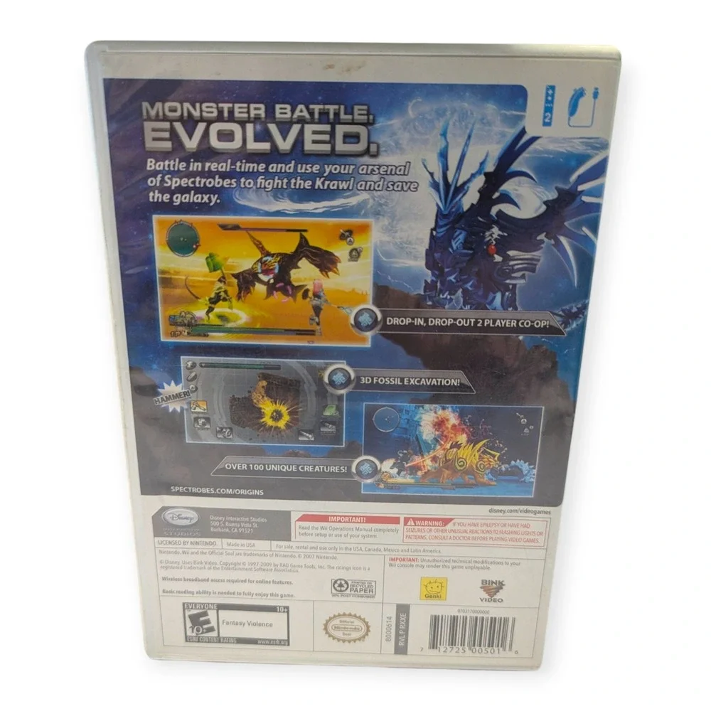 Spectrobes Origins Nintendo Wii Disney Action RPG Complete CIB W/ Manual